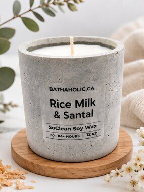 Rice Milk & Santal 12oz | Hand-Poured SoClean Soy Wax Candle